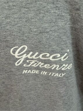 Gucci Grey Sweatshirt with White Firenze Embroidery